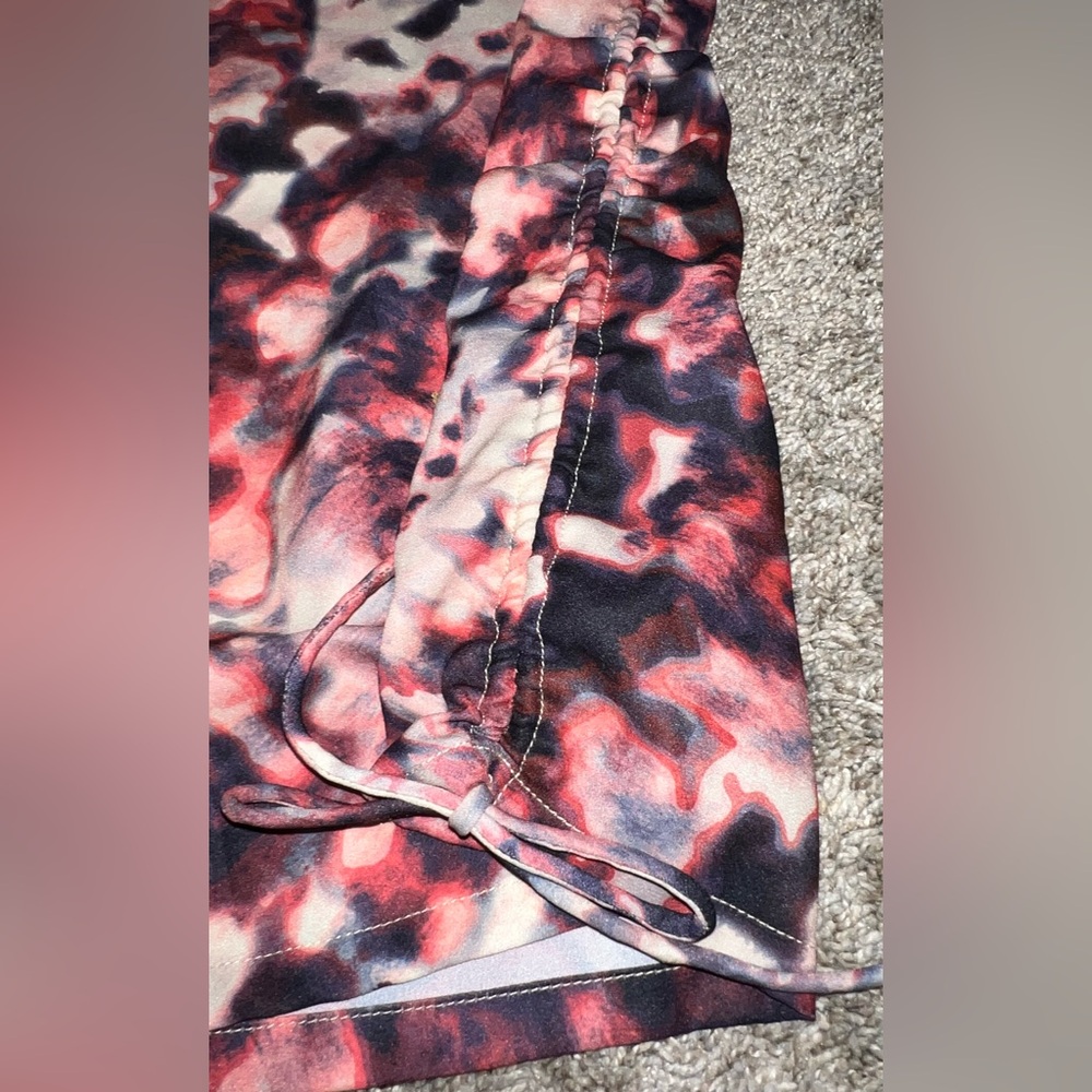 Jaded London Tie Dye Print One Shoulder Ruched Side Mini Dress Size 2 - Picture 10 of 13